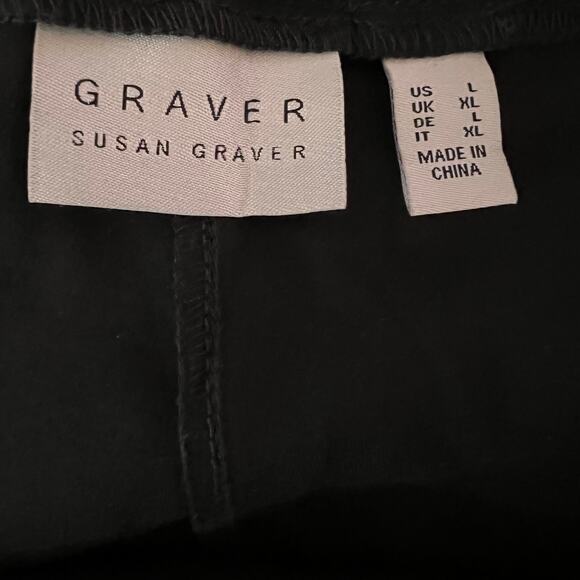 Susan Graver Black Slim Leg Ankle Pants Stretch High Waist Pull On Large - Picture 7 of 9